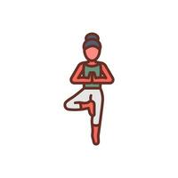 Tree Pose Icon in vector. illustration vector