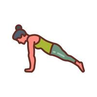 Plank Pose Icon in vector. illustration vector