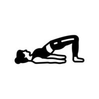 Bridge Pose Icon in vector. illustration vector