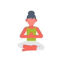 meditación icono en vector. ilustración vector