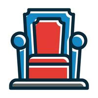 Throne Vector Thick Line Filled Dark Colors Icons For Personal And Commercial Use.