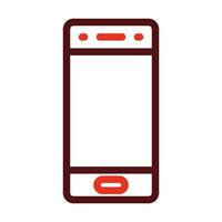 Cellphone Vector Thick Line Two Color Icons For Personal And Commercial Use.