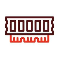 Ram Vector Thick Line Two Color Icons For Personal And Commercial Use.