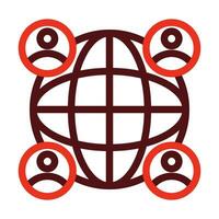 Worldwide Vector Thick Line Two Color Icons For Personal And Commercial Use.