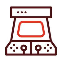Screen Vector Thick Line Two Color Icons For Personal And Commercial Use.