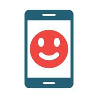 Satisfaction Vector Glyph Two Color Icon For Personal And Commercial Use.