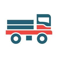 Truck Vector Glyph Two Color Icon For Personal And Commercial Use.