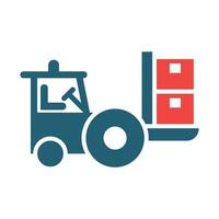 Loader Vector Glyph Two Color Icon For Personal And Commercial Use.