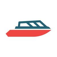 Yacht Vector Glyph Two Color Icon For Personal And Commercial Use.