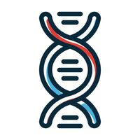 DNA Vector Thick Line Filled Dark Colors Icons For Personal And Commercial Use.