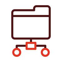 Algorithm Vector Thick Line Two Color Icons For Personal And Commercial Use.