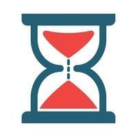 Hourglass Vector Glyph Two Color Icon For Personal And Commercial Use.