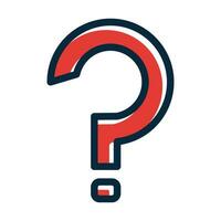 Question Vector Thick Line Filled Dark Colors Icons For Personal And Commercial Use.