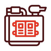 Generator Vector Thick Line Two Color Icons For Personal And Commercial Use.