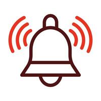 Bell Vector Thick Line Two Color Icons For Personal And Commercial Use.