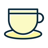 Tea Mug Vector Thick Line Filled Dark Colors Icons For Personal And Commercial Use.