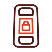 Keyless Vector Thick Line Two Color Icons For Personal And Commercial Use.