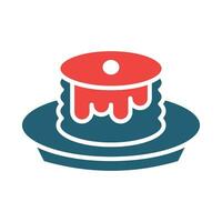 Pancake Vector Glyph Two Color Icon For Personal And Commercial Use.