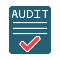 Auditor Vector Glyph Two Color Icon For Personal And Commercial Use.