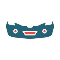 Bumper Vector Glyph Two Color Icon For Personal And Commercial Use.
