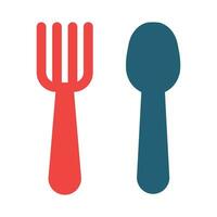 Fork Spoon Vector Glyph Two Color Icon For Personal And Commercial Use.