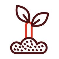 Sprout Vector Thick Line Two Color Icons For Personal And Commercial Use.