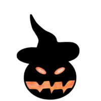 halloween spookachtig zwart pompoen png