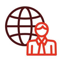 Foreign Vector Thick Line Two Color Icons For Personal And Commercial Use.