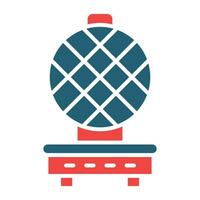 Waffle Iron Vector Glyph Two Color Icon For Personal And Commercial Use.