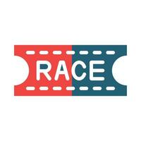 Race Pass Vector Glyph Two Color Icon For Personal And Commercial Use.