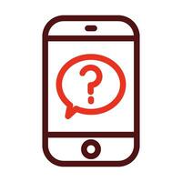Question Sign Vector Thick Line Two Color Icons For Personal And Commercial Use.