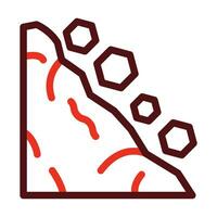 deslizamiento de tierra vector grueso línea dos color íconos para personal y comercial usar.