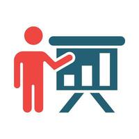 Presentation Vector Glyph Two Color Icon For Personal And Commercial Use.