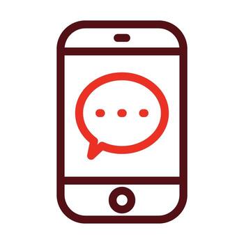 Message Vector Thick Line Two Color Icons For Personal And Commercial Use.