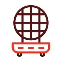 Roti Maker Vector Thick Line Two Color Icons For Personal And Commercial Use.