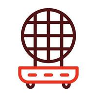 Roti Maker Vector Thick Line Two Color Icons For Personal And Commercial Use.