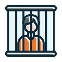 Prison Vector Thick Line Filled Dark Colors Icons For Personal And Commercial Use.