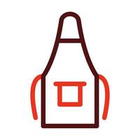 Apron Vector Thick Line Two Color Icons For Personal And Commercial Use.