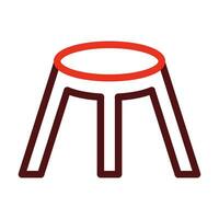 Bar Stool Vector Thick Line Two Color Icons For Personal And Commercial Use.