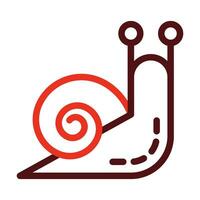 Snail Vector Thick Line Two Color Icons For Personal And Commercial Use.