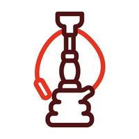 Hookah Vector Thick Line Two Color Icons For Personal And Commercial Use.