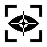 Eye Tracking Vector Glyph Icon For Personal And Commercial Use.