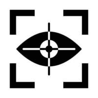 Eye Tracking Vector Glyph Icon For Personal And Commercial Use.