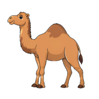 Camel Hand Drawn Cartoon Style Illustration AI Generated png