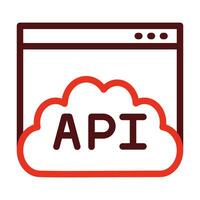 api vector grueso línea dos color íconos para personal y comercial usar.