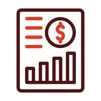 Financial Profit Vector Thick Line Two Color Icons For Personal And Commercial Use.