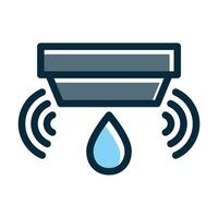 Flood Sensor Vector Thick Line Filled Dark Colors Icons For Personal And Commercial Use.