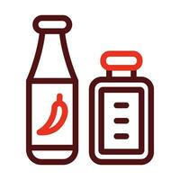 Sauce Vector Thick Line Two Color Icons For Personal And Commercial Use.