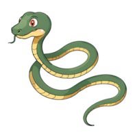 Snake Hand Drawn Cartoon Style Illustration AI Generated png