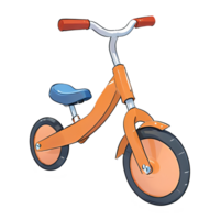 Toy Bike Hand Drawn Cartoon Style Illustration AI Generated png